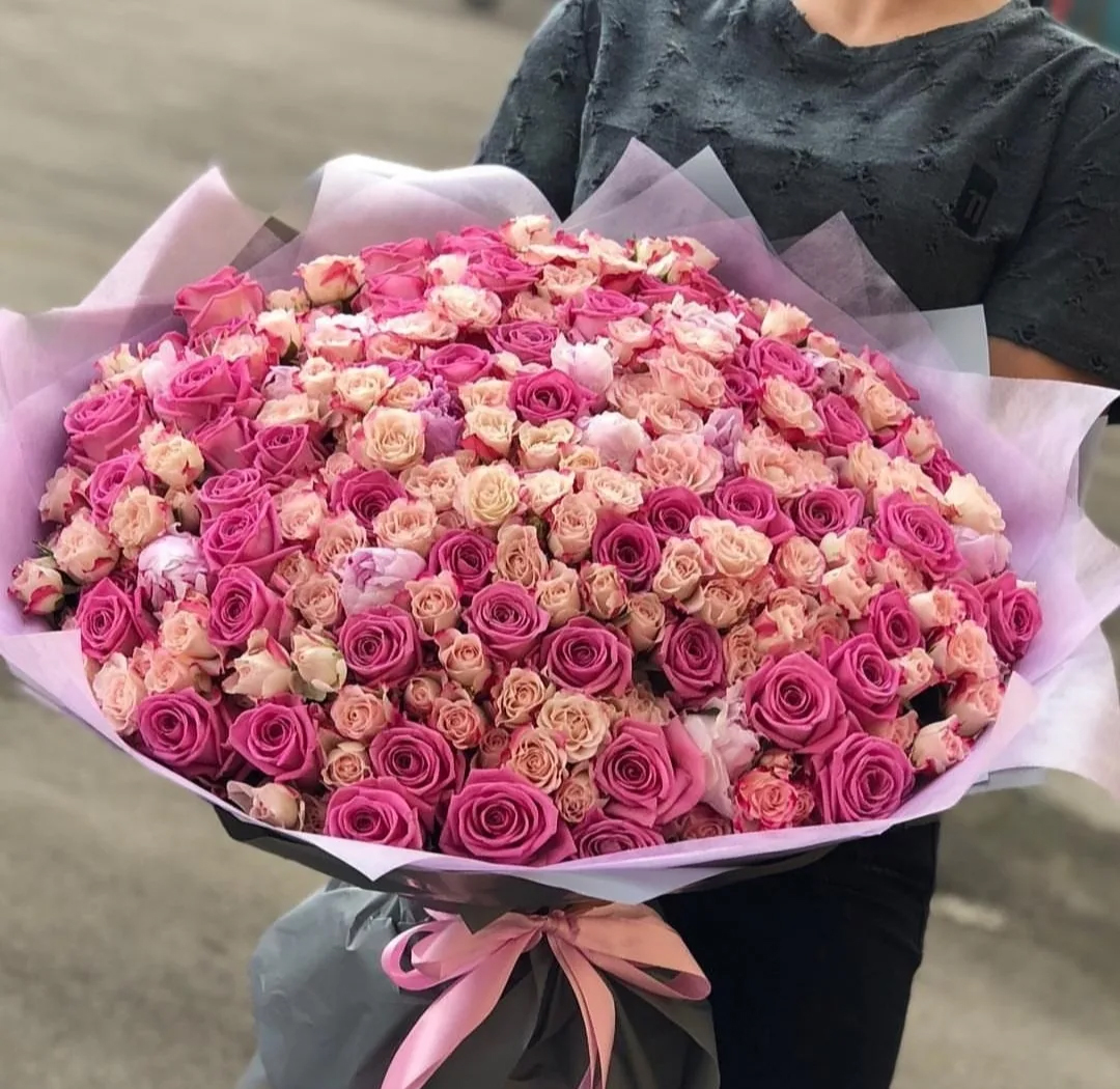 501 голландская роза розовых тонов в оформлении