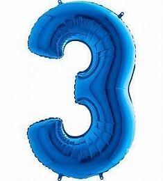 Цифра 3 (синий)