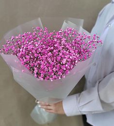 Букет из 7 розовых  гипсофил 