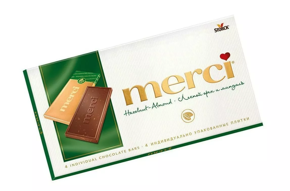 Плитка шоколада "Merci"