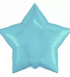 Шар - Нежно-голубая фольгированная звезда 48 см
