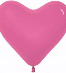 Латексный шар - Фуксия сердце - 35 см