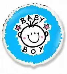 Шар - Baby Boy - круг 48 см