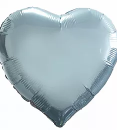 Шар - Светло голубое фольгированное сердце 48 см
