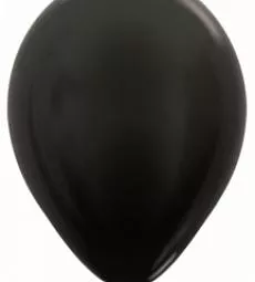 Латексный шар - Черный металлик - 30 см