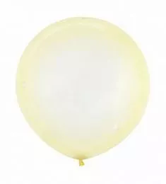 Большой воздушный шар Бабблз желтого цвета 48 см