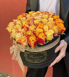 51 голландская роза в коробку 