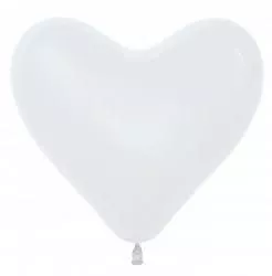 Латексный шар - Белое сердце - 35 см